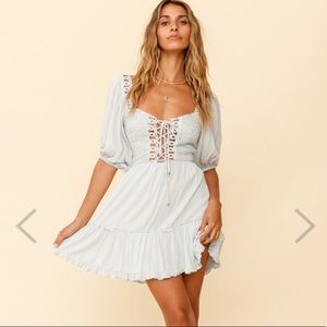 🦋NWT Golden Hour Lace Up Front Crochet Dress🦋
